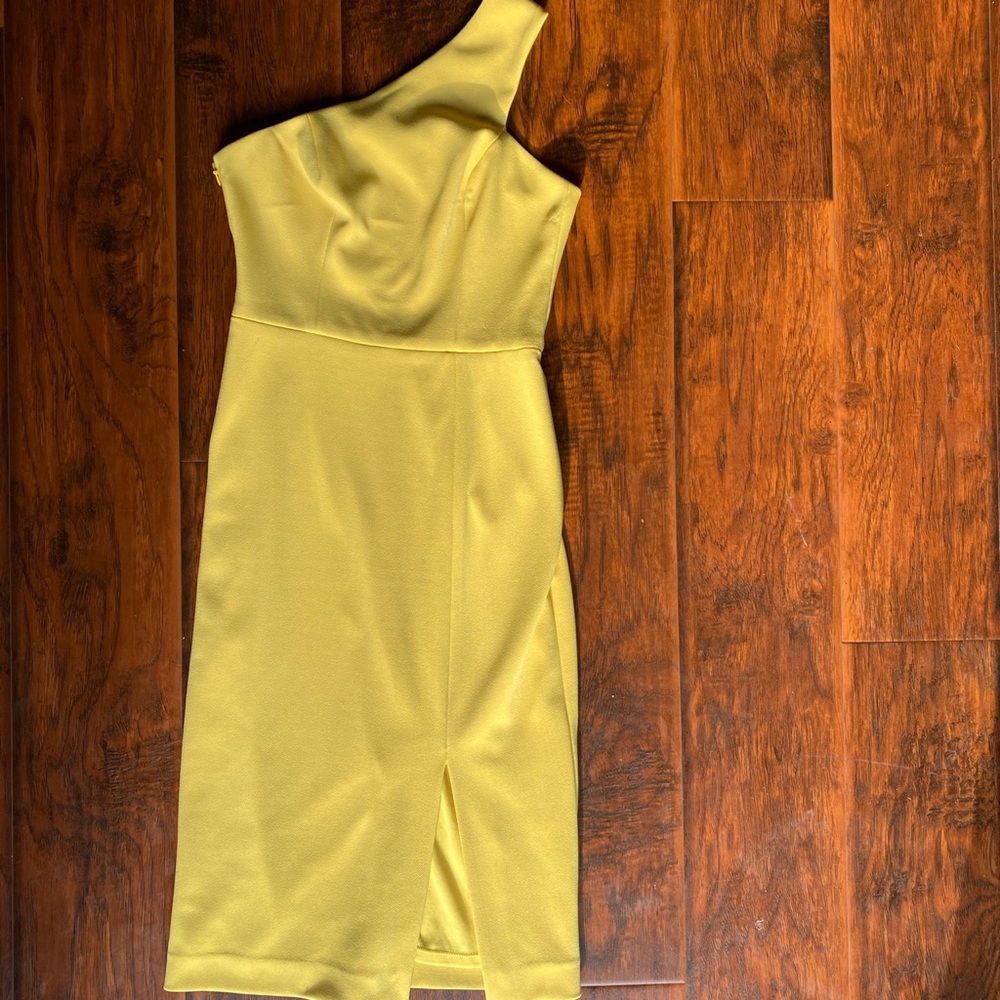yellow bodycon dress